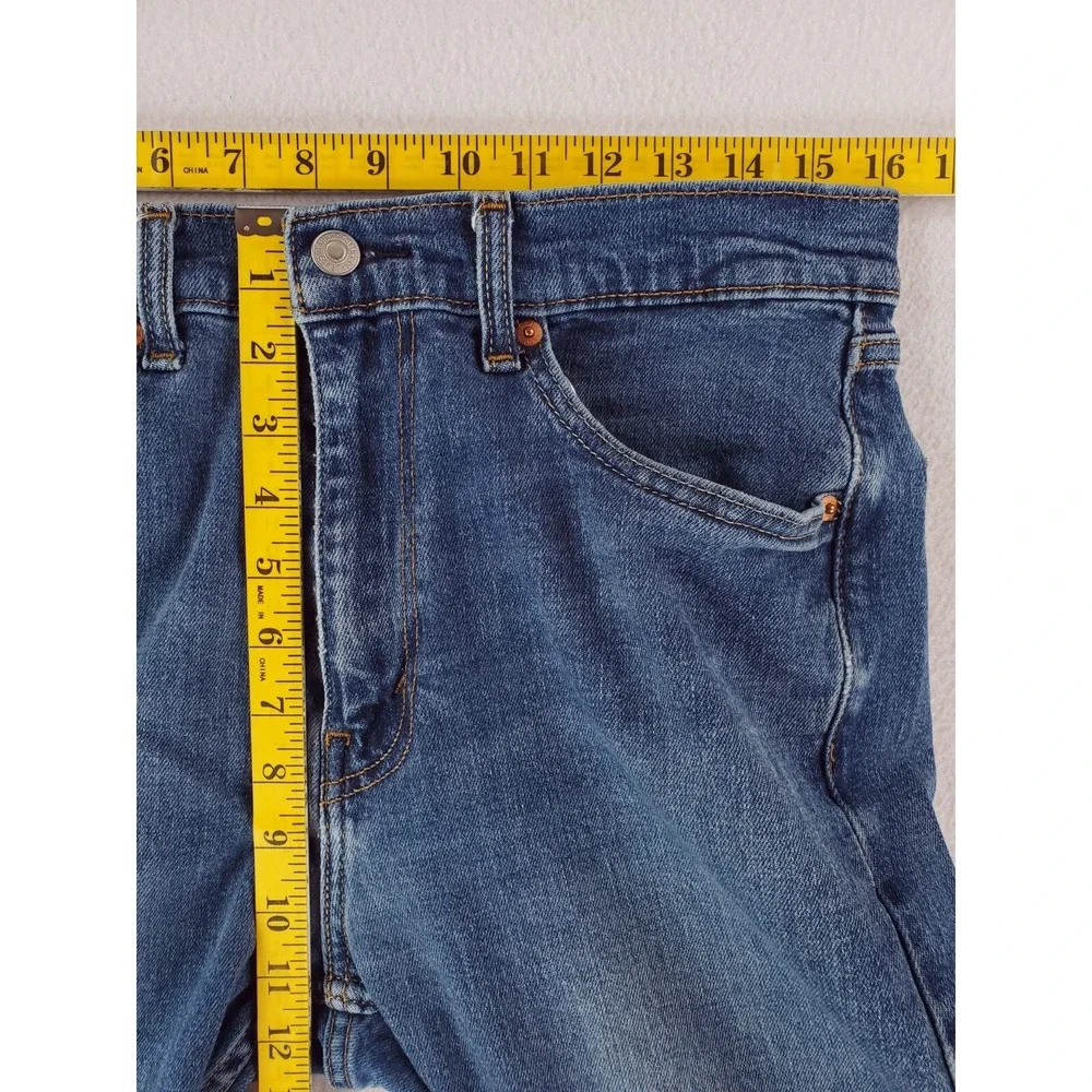 Levis 505 Jeans Mens 33x30 Blue Regular Straight Stretch Denim Pants Medium
